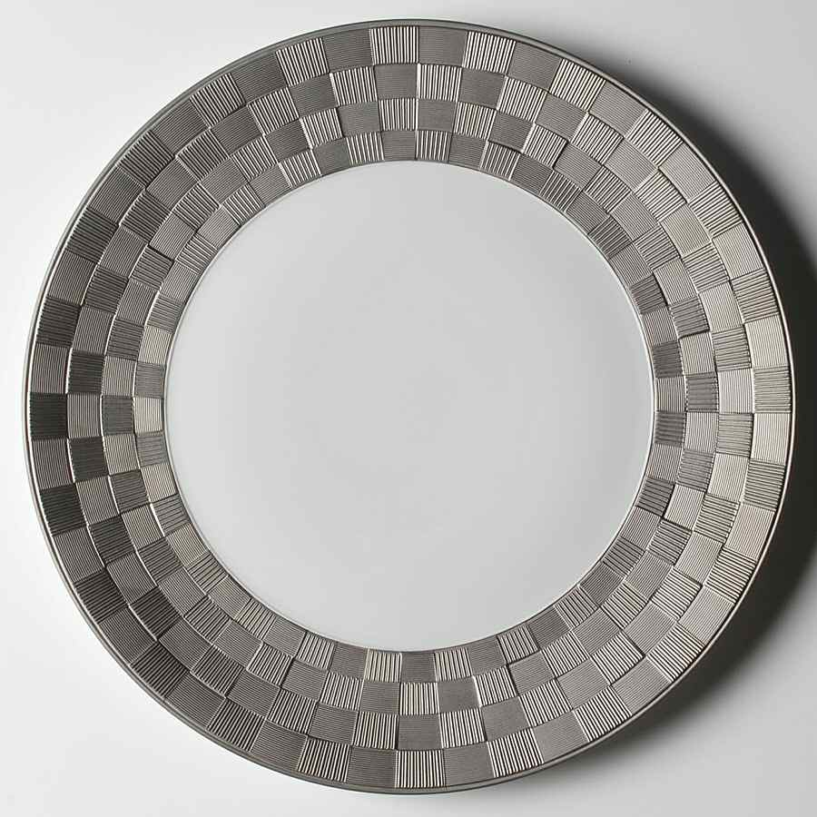 Byzanteum Platine (Platinum) Dinner Plate by L'Objet-1