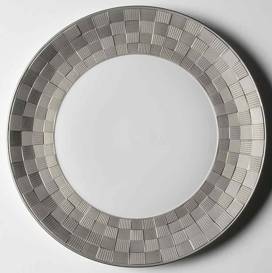 Byzanteum Platine (Platinum) Salad/Dessert Plate by L'Objet-1