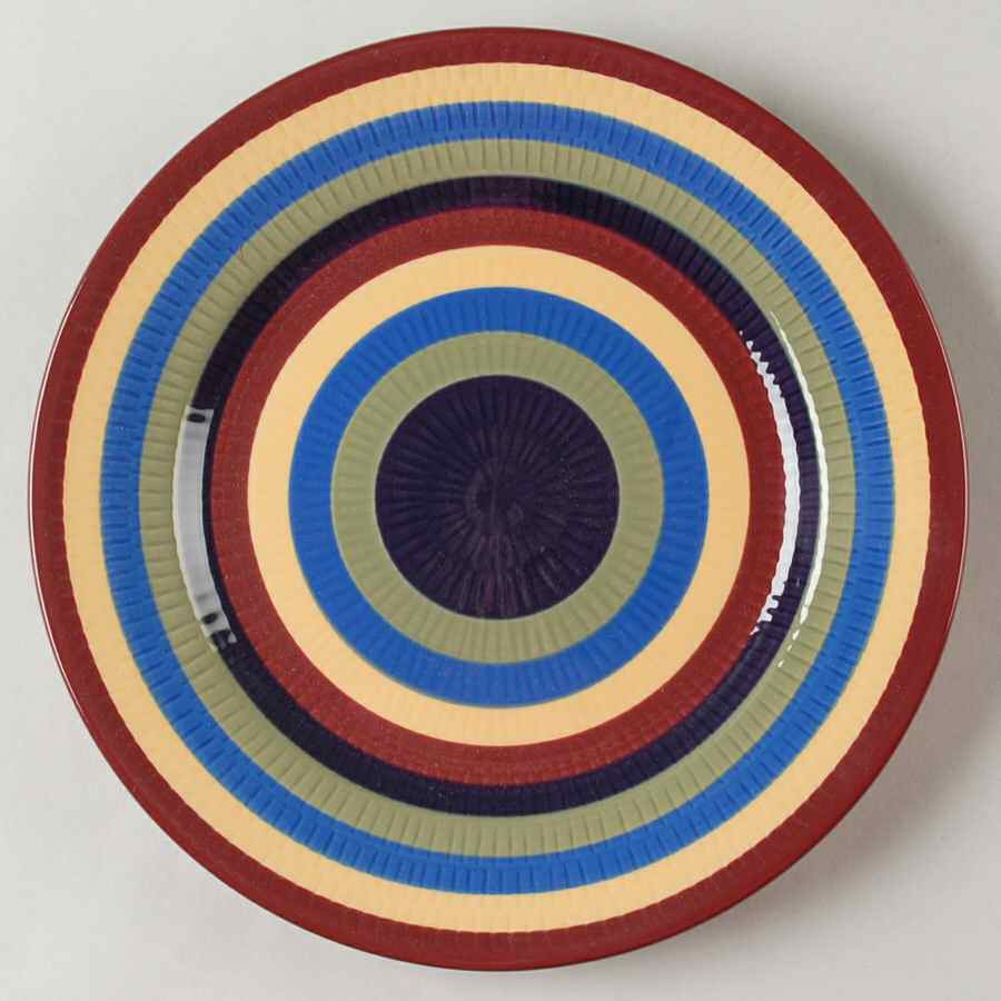 Bright Multi Color Luncheon Plate by Longaberger-1