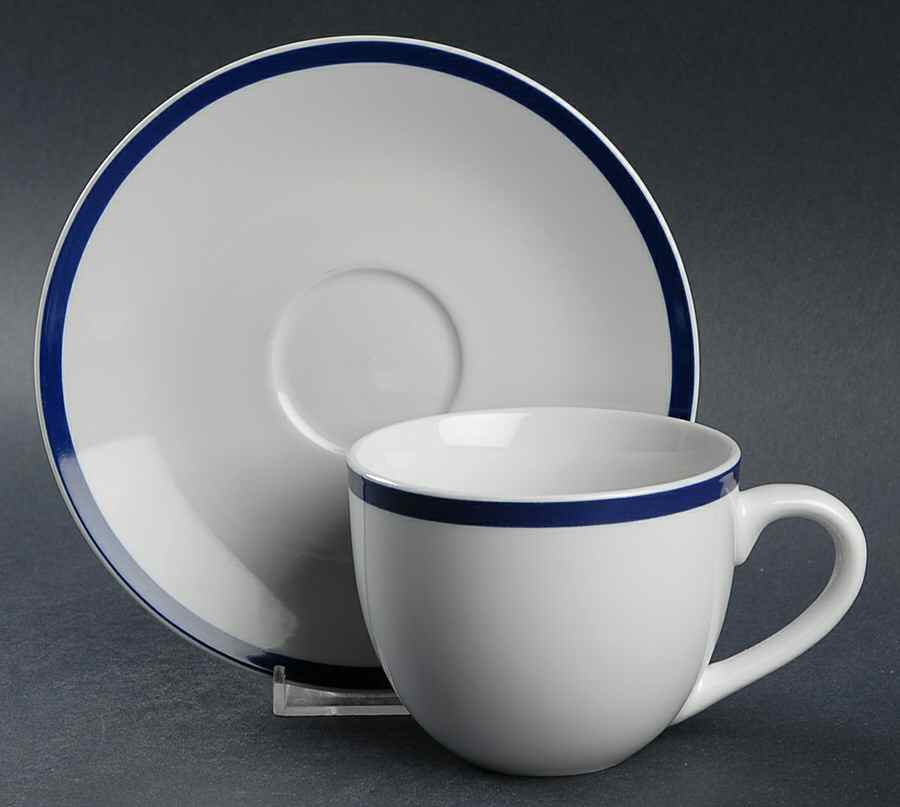 Boulevard Cafe Flat Cup & Saucer Set by Linens N Things-1