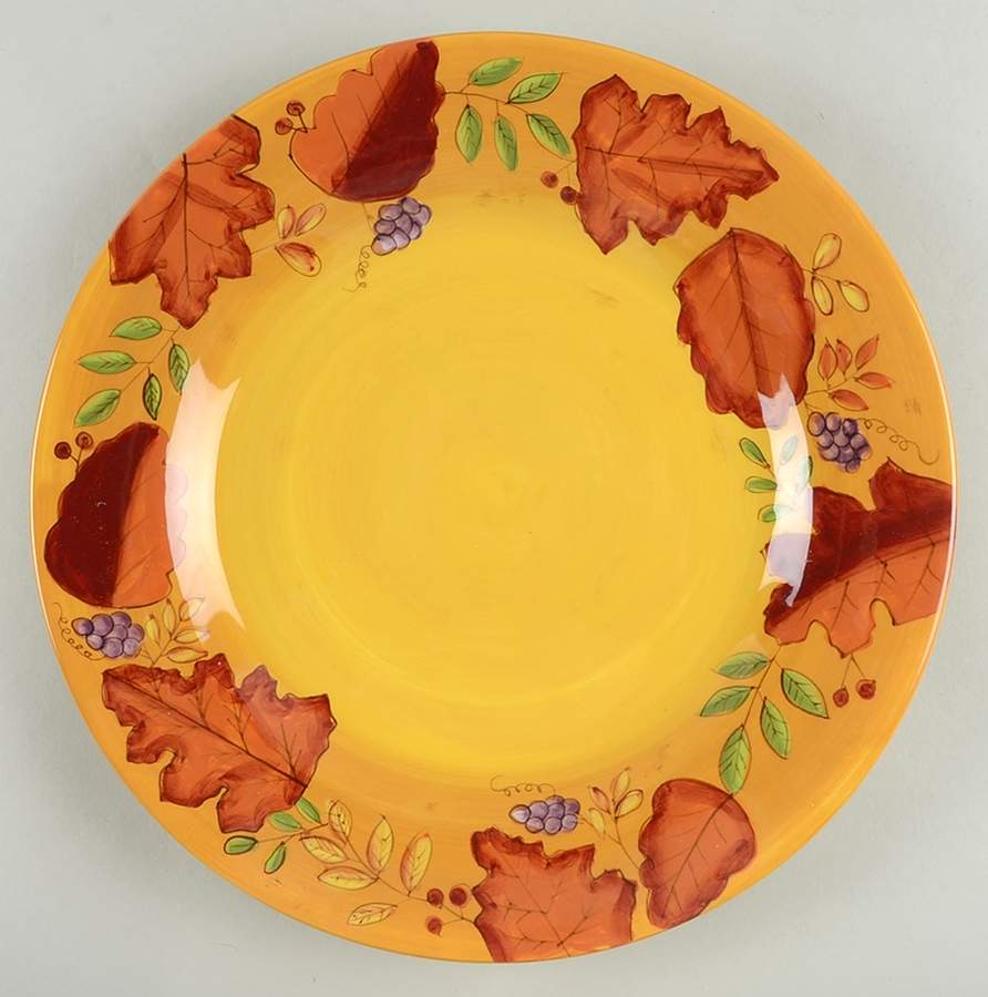 Fall Leaves Dinner Plate by Laurie Gates-1