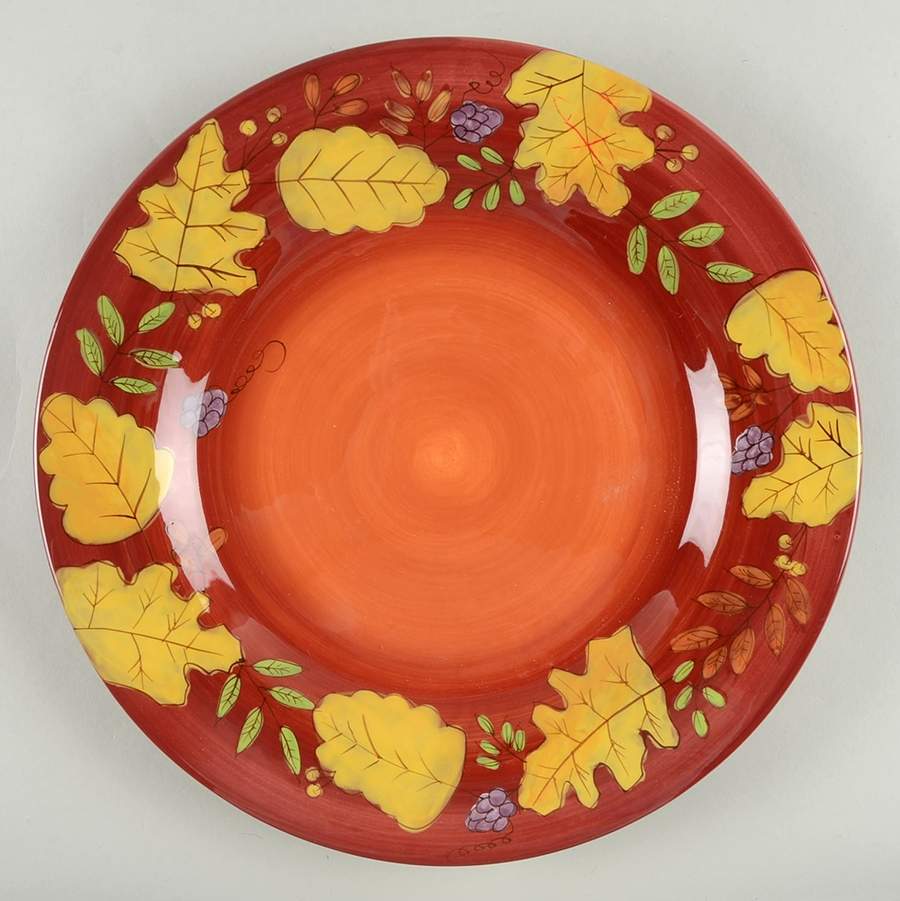 Fall Leaves Dinner Plate by Laurie Gates-1