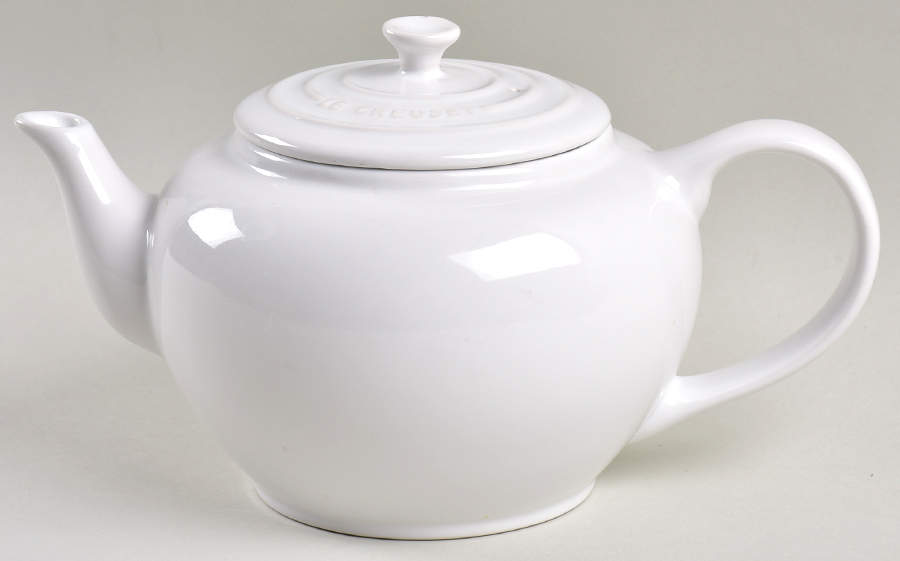 White Teapot & Lid by Le Creuset-1