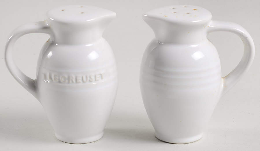 White Salt & Pepper Set by Le Creuset-1