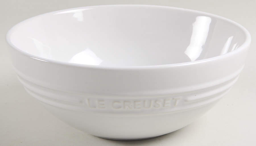 White 8" Round Serving Bowl by Le Creuset-1