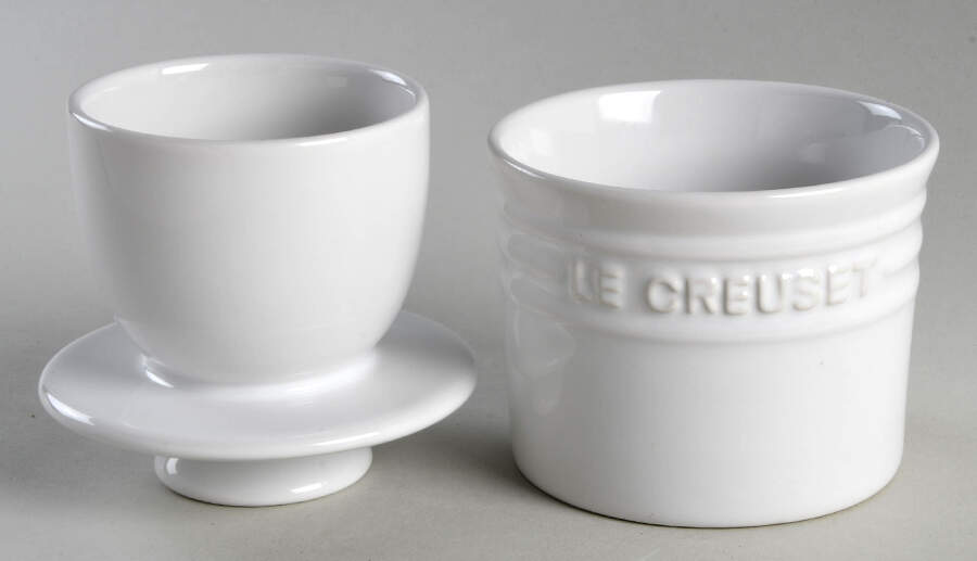 White Butter Crock & Lid by Le Creuset-1