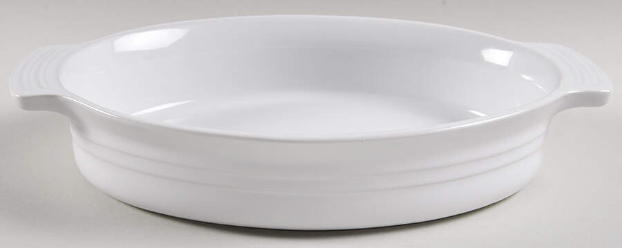 White 12'' Oval Baker by Le Creuset-1