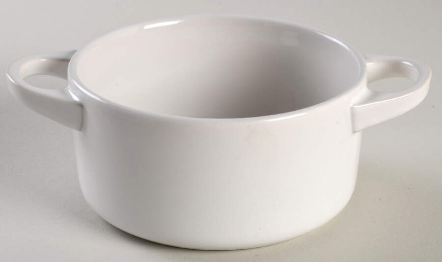 White 14 Oz Mini Round Cocotte No Lid by Le Creuset-1