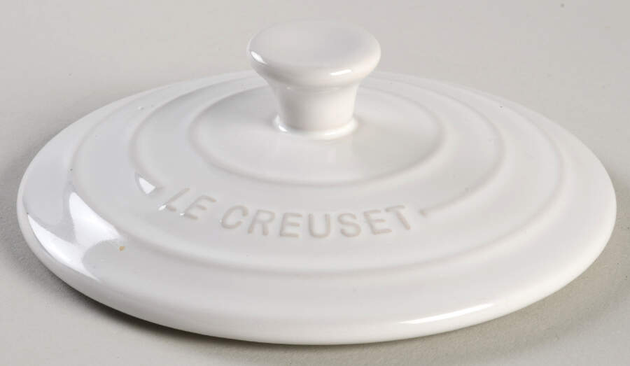 White Lid for 14 Oz Mini Round Cocotte by Le Creuset-1