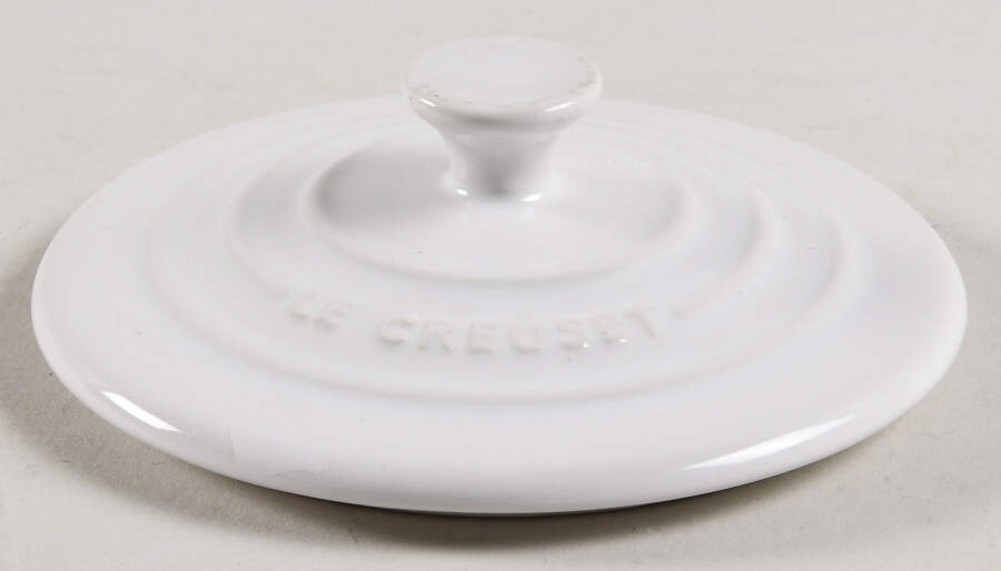 White Lid for 8 Oz Mini Round Cocotte by Le Creuset-1