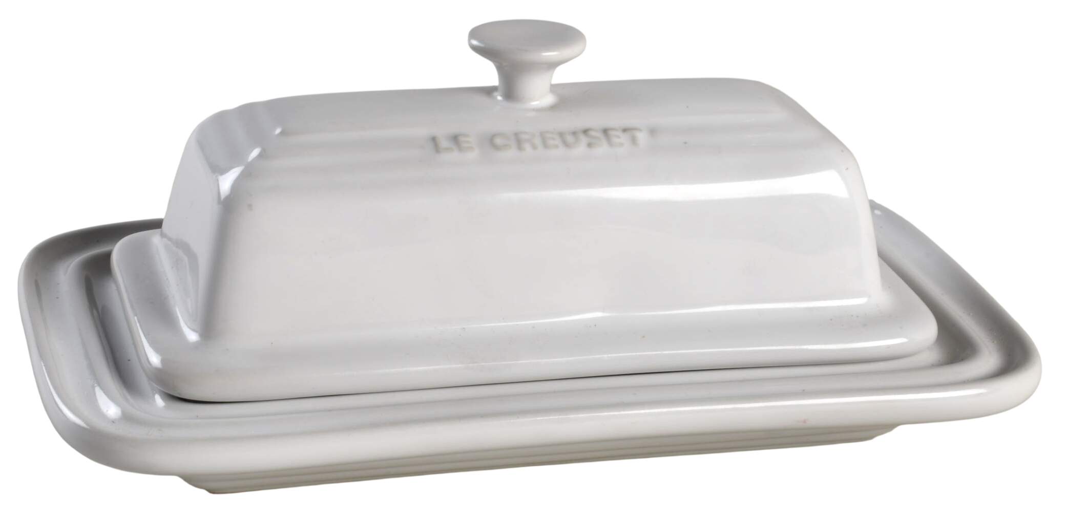 White 1/4 Lb Covered Butter by Le Creuset-1