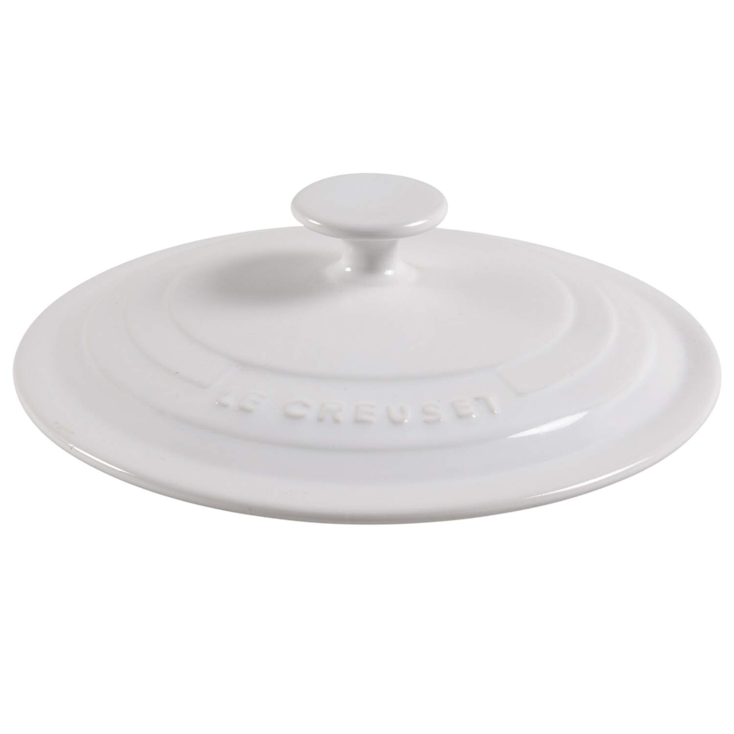 White Lid for 4 Qt Handled Bean Pot by Le Creuset-1