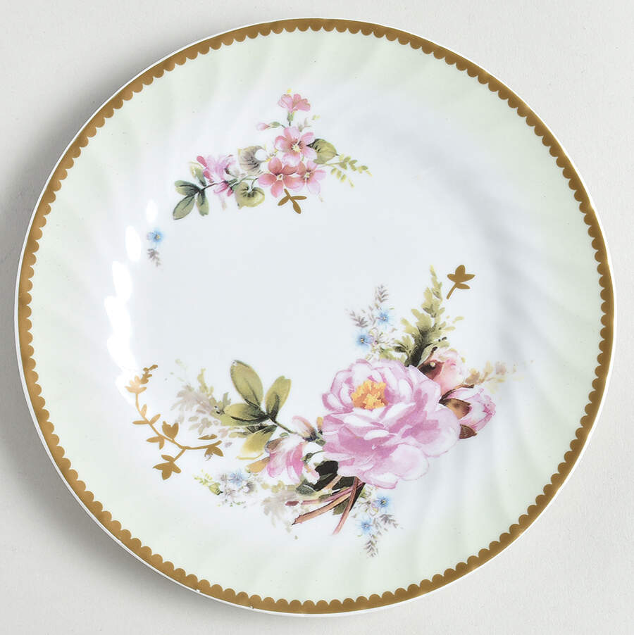 Charmed Rose Dessert/Pie Plate by Lynn's China-1