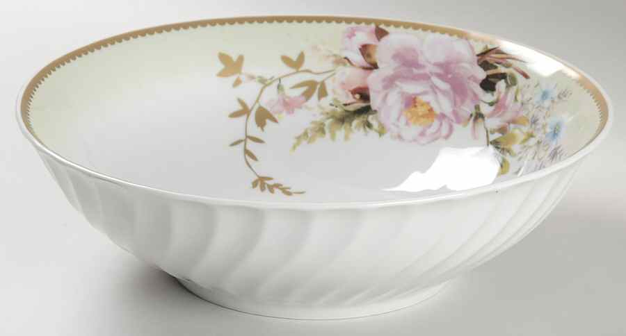 Charmed Rose 9" Round Vegetable Bowl by Lynn's China-1
