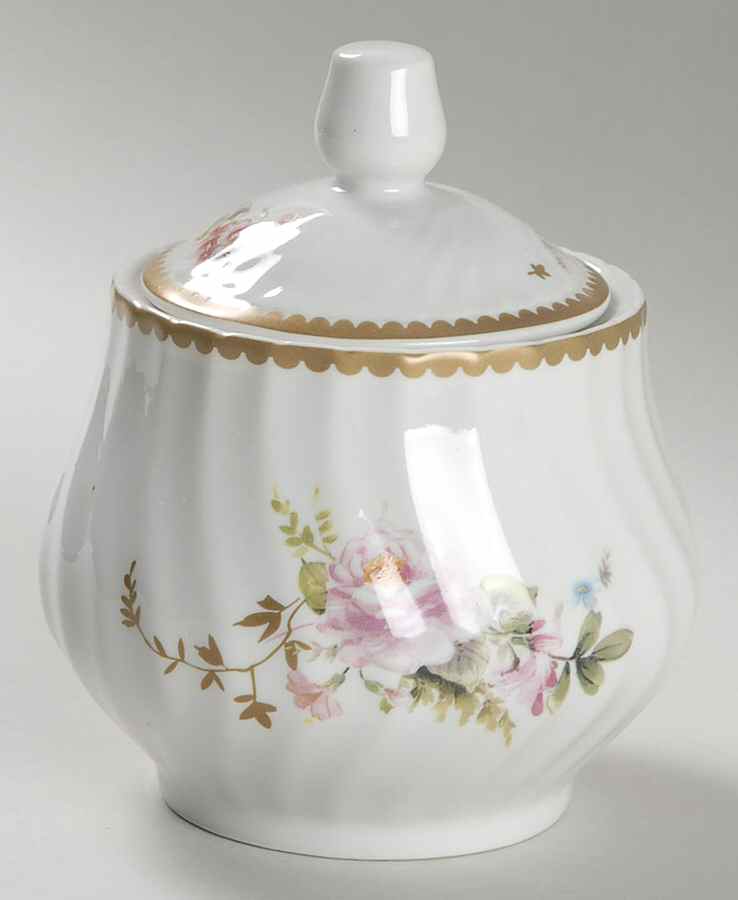 Charmed Rose Sugar Bowl & Lid by Lynn's China-1