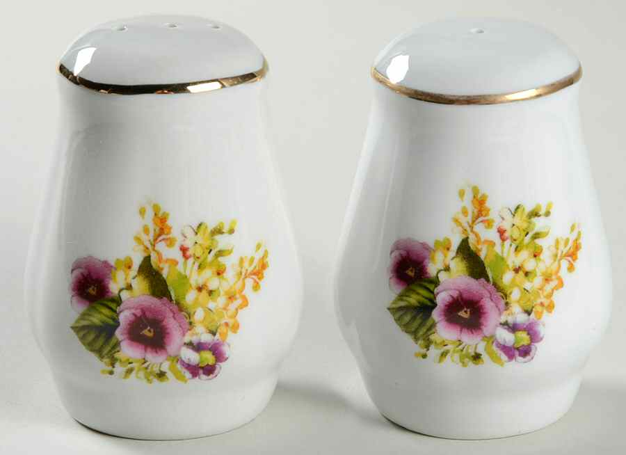 Spring Pansies Salt & Pepper Set by Lynn's China-1