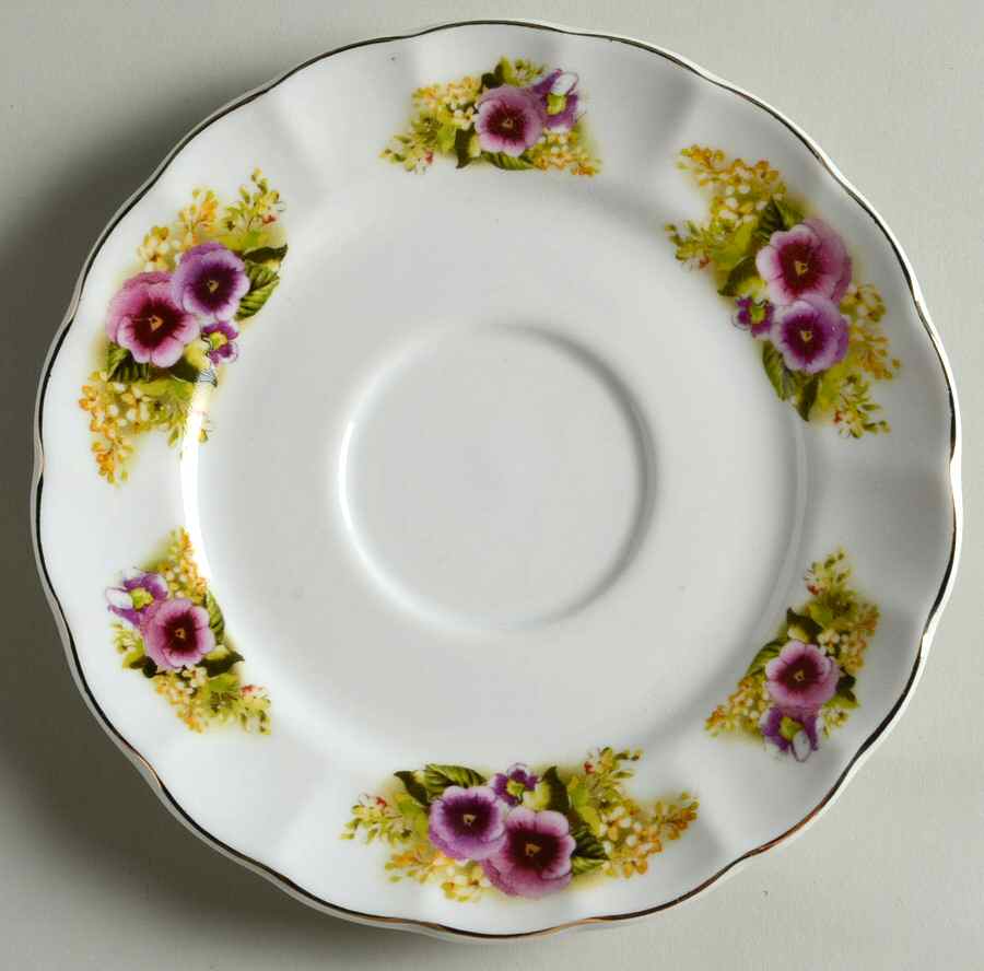 Spring Pansies Saucer by Lynn's China-1