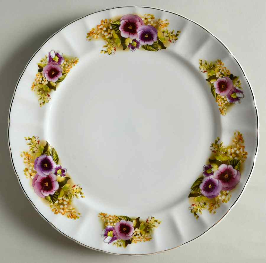 Spring Pansies Dinner Plate by Lynn's China-1