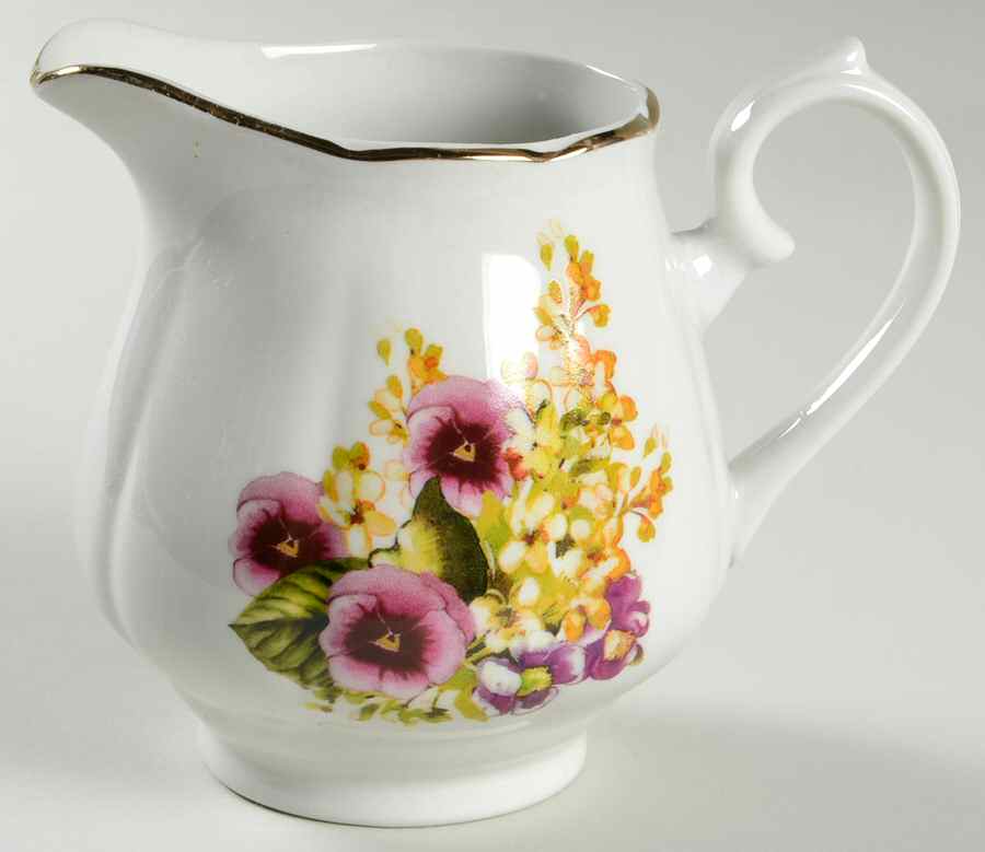 Spring Pansies Creamer by Lynn's China-1
