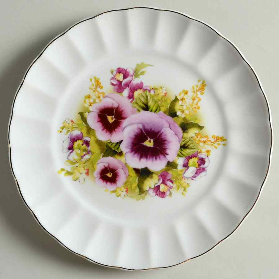 Spring Pansies Salad Plate by Lynn's China-1
