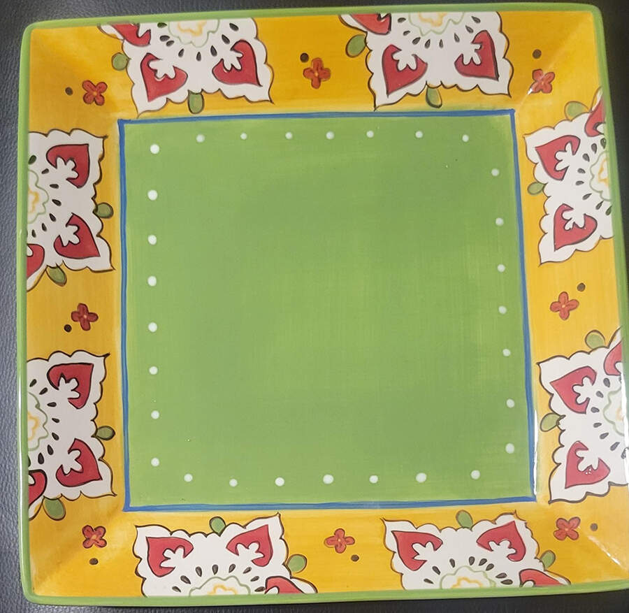 Mallorca Square Dinner Plate by Lorena Garcia-1