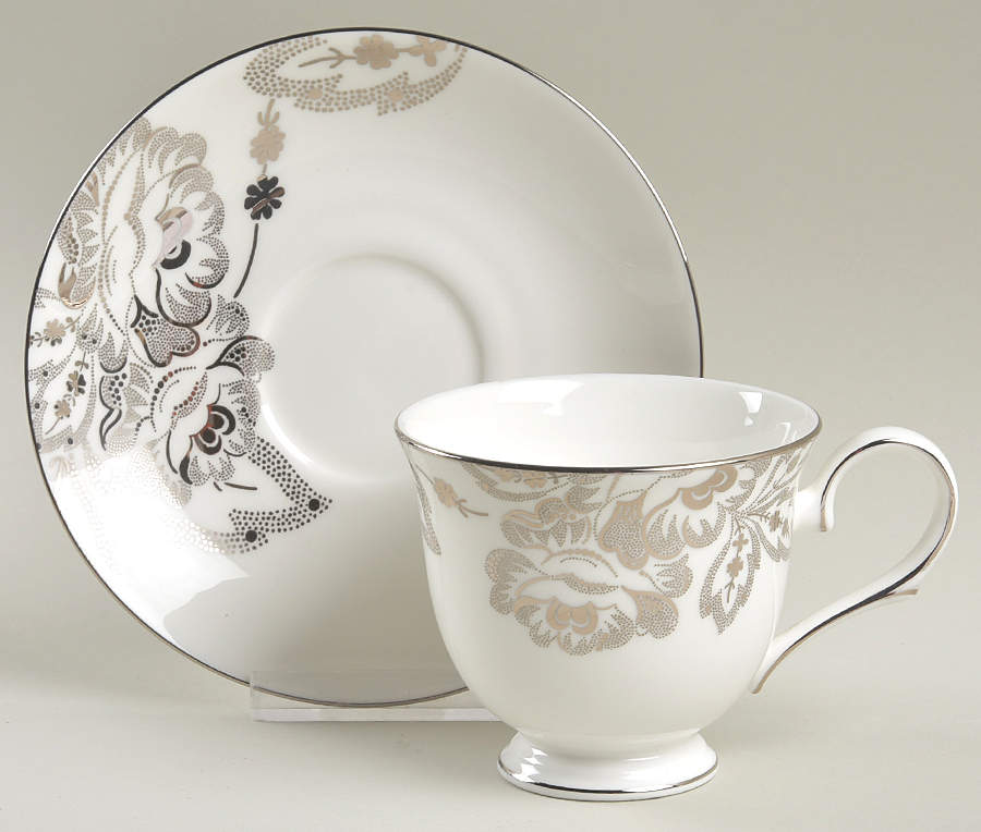 Floral Waltz Footed Cup & Saucer Set by Lenox-1