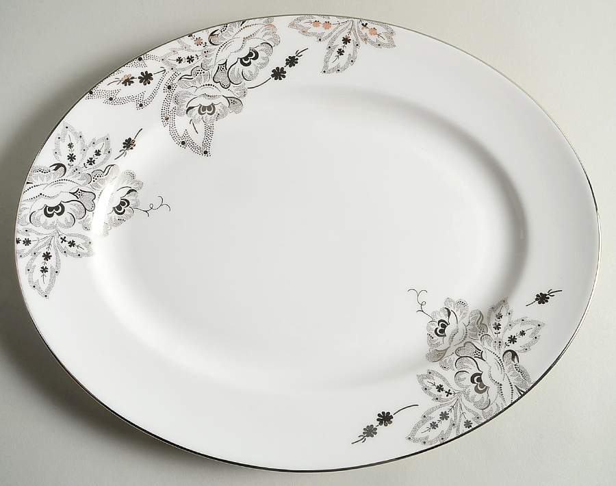 Floral Waltz 13" Oval Serving Platter by Lenox-1