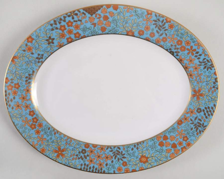 Gilded Tapestry 13" Oval Serving Platter by Lenox-1