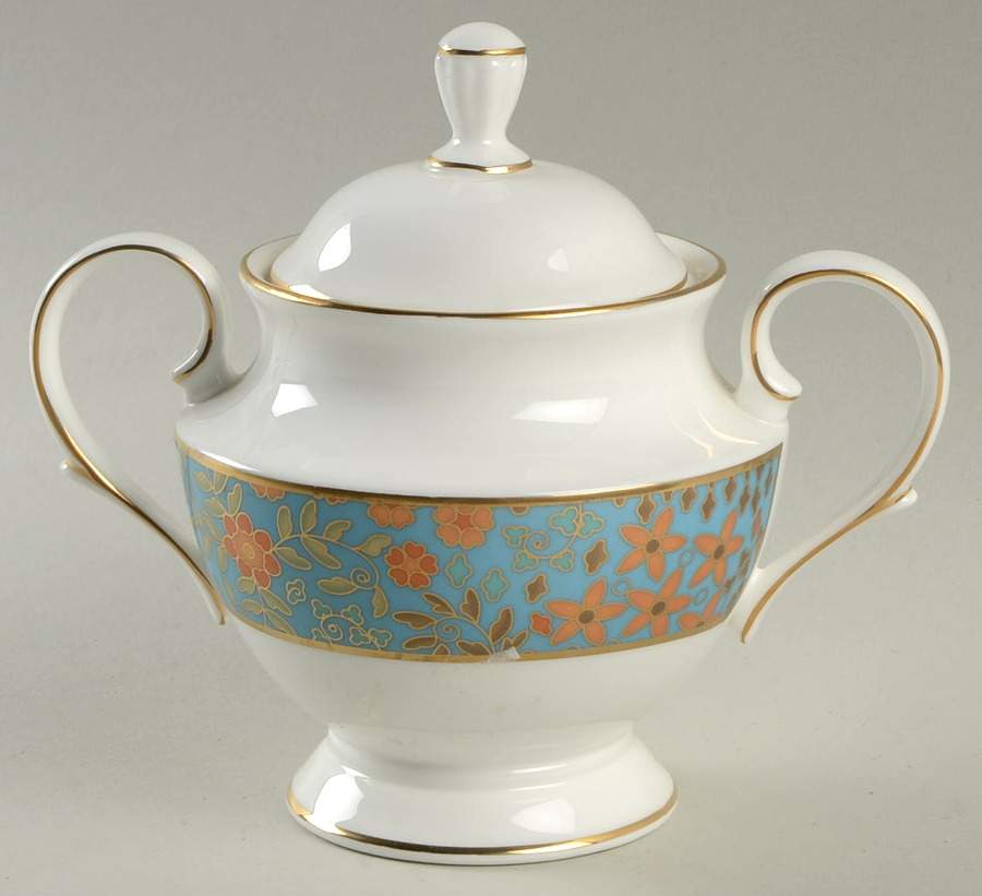 Gilded Tapestry Sugar Bowl & Lid by Lenox-1