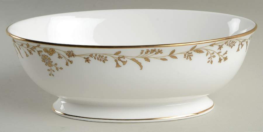 Golden Bough 9" Oval Vegetable Bowl by Lenox-1