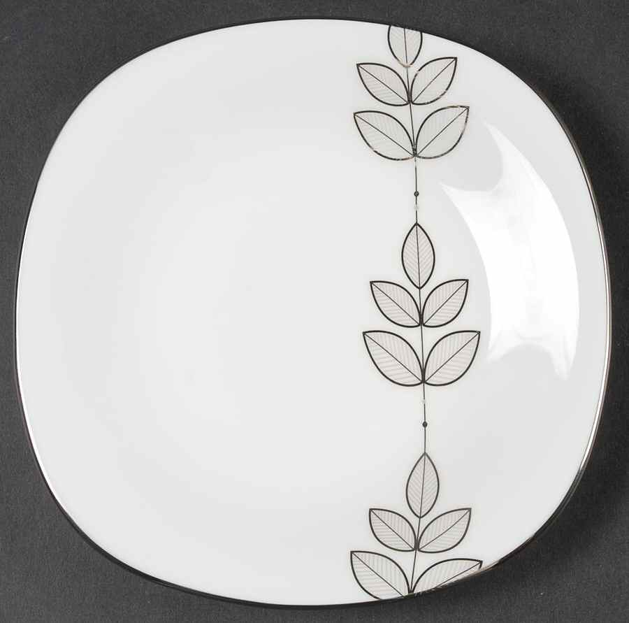 Platinum Leaf Square Bread & Butter Plate by Lenox-1