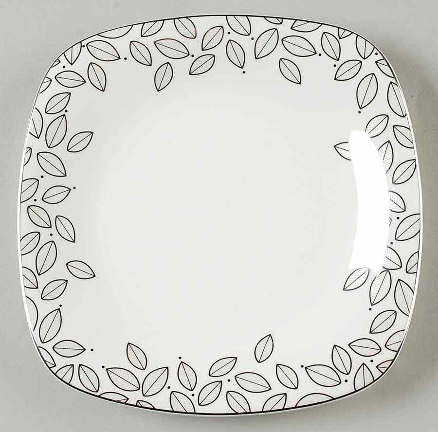 Platinum Leaf Accent Luncheon Plate by Lenox-1