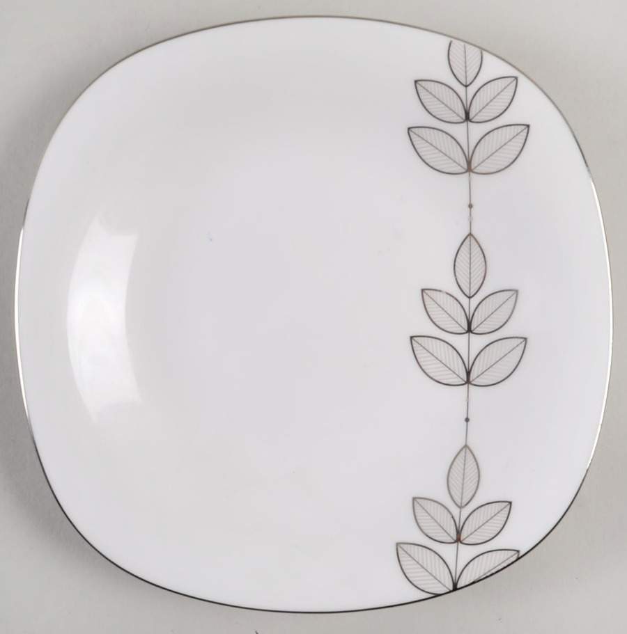 Platinum Leaf Square Bread & Butter Plate by Lenox-1