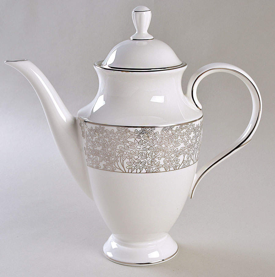 Silver Bouquet Coffee Pot & Lid by Lenox-1