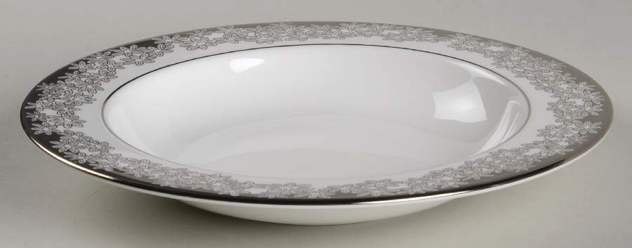 Silver Bouquet 9" Soup/Pasta Bowl by Lenox-1