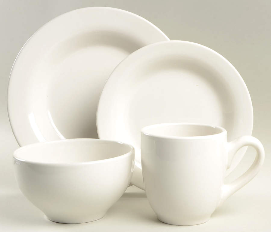 Diner White 4 Piece Place Setting by Linden Street-1