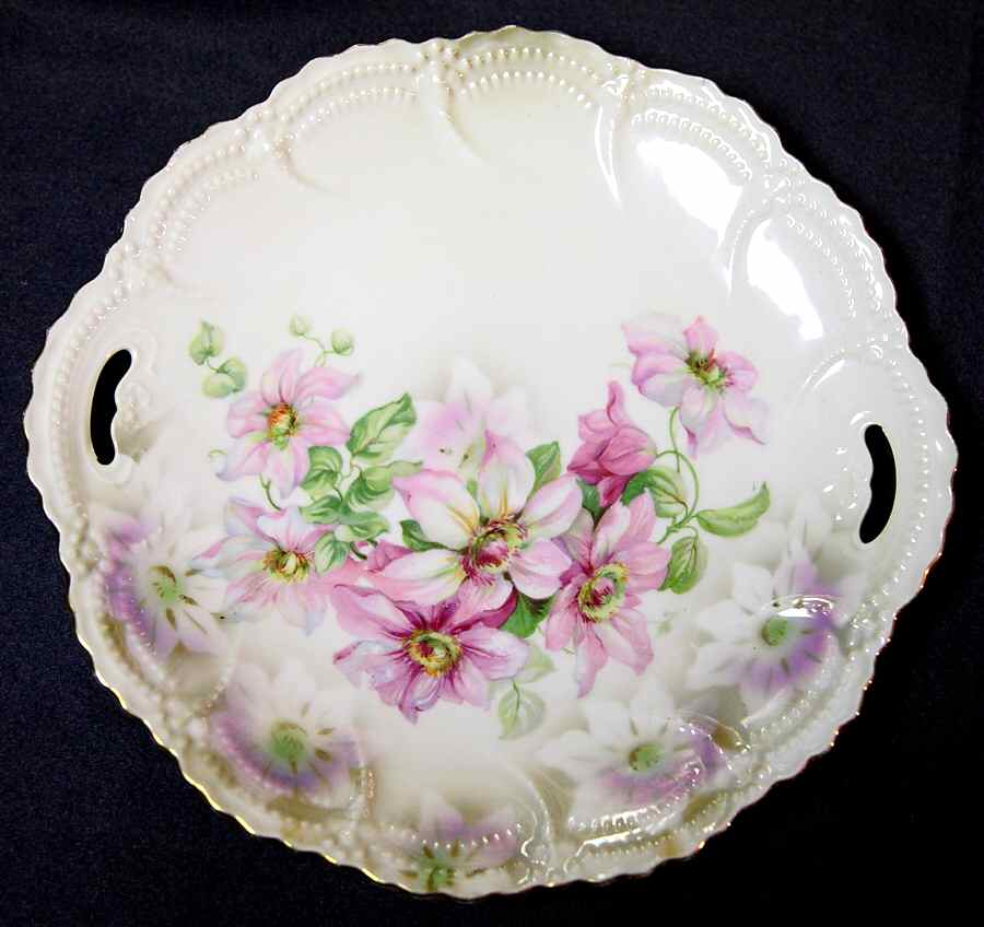 LHM18 Handled Cake Plate by C a Lehmann & Son-1