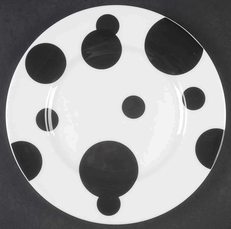 Circ Black Accent Luncheon Plate by Lenox-1