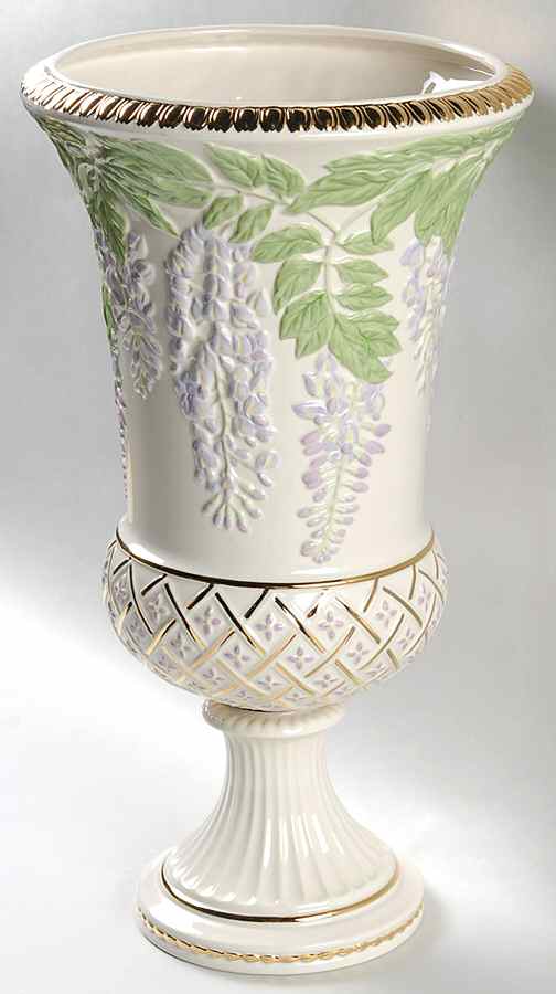Wisteria Trellis 16" Footed Vase by Lenox-1