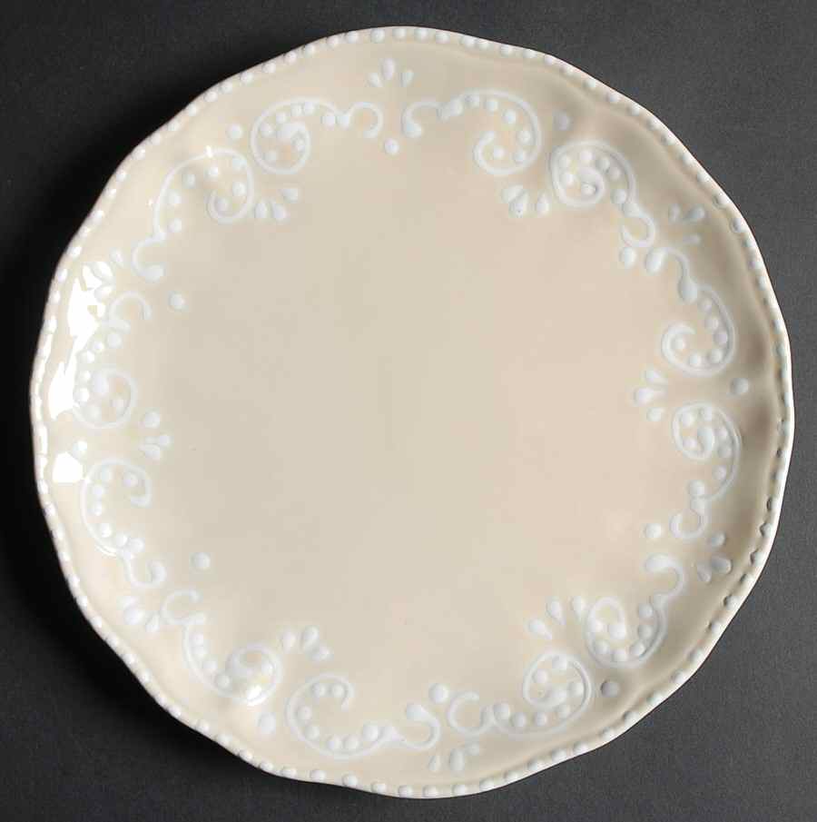 J'Adore Cream Salad Plate by Laurie Gates-1