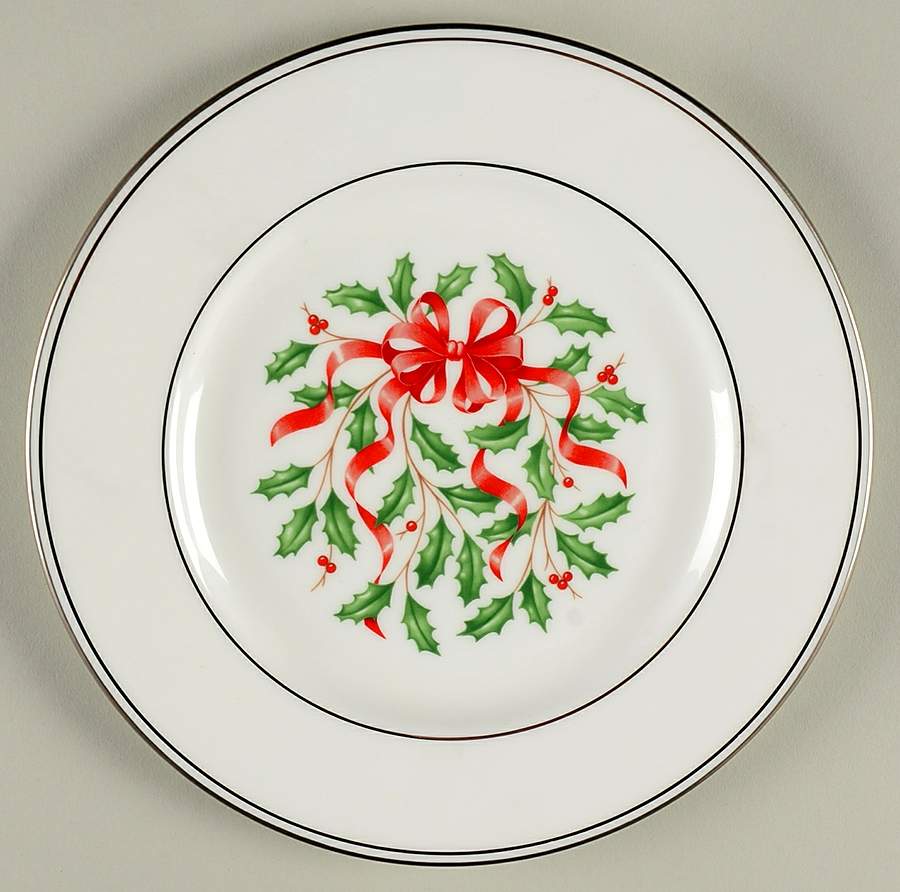 Holiday Platinum Bands Salad Plate by Lenox-1