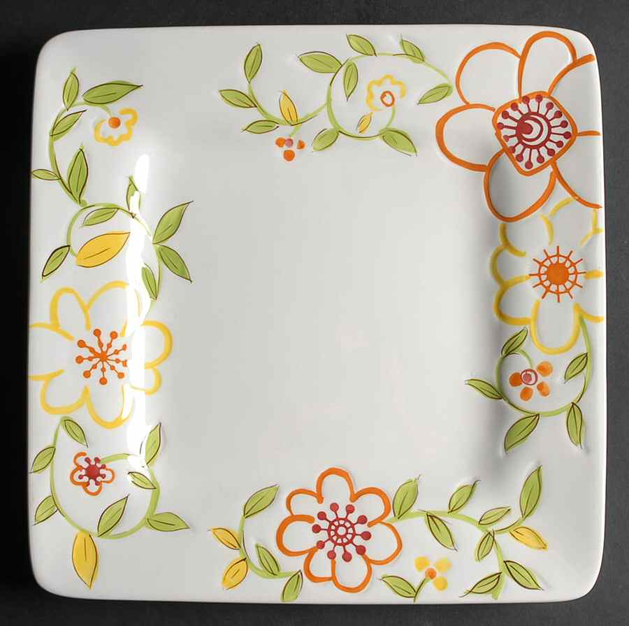 Tess Square Dinner Plate by Laurie Gates-1