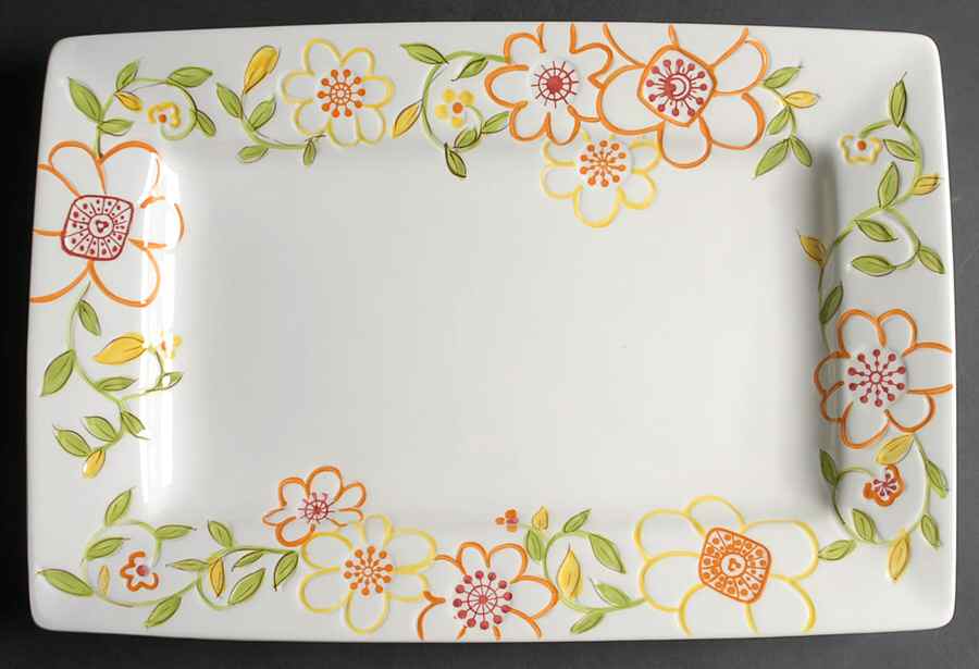 Tess 16" Rectangular Serving Platter by Laurie Gates-1