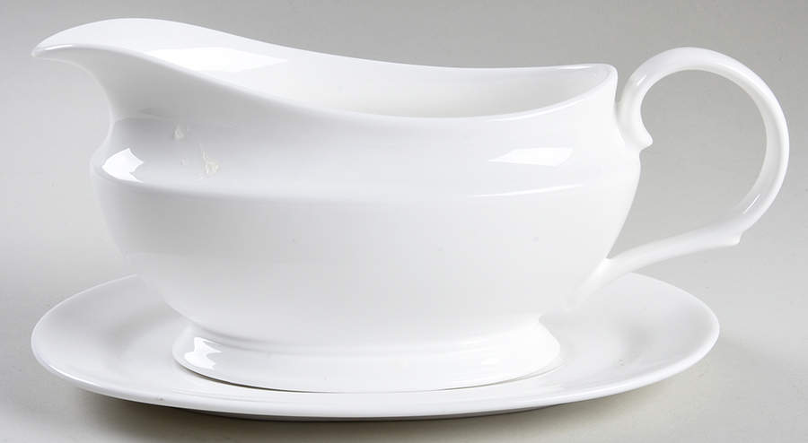 Classic White Gravy Boat & Underplate by Lenox-1