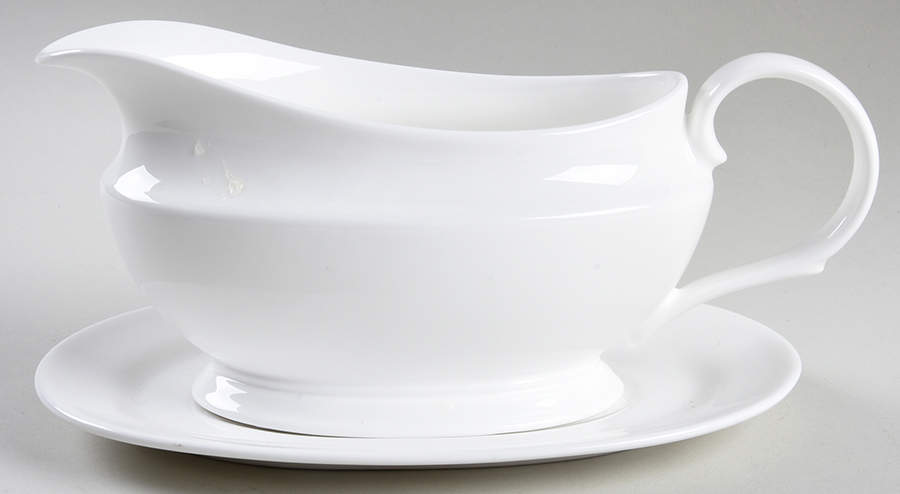 Classic White Gravy Boat & Underplate by Lenox-1