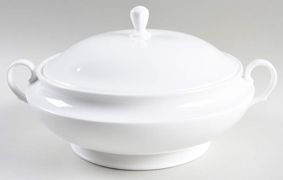 Classic White Round Covered Vegetable by Lenox-1