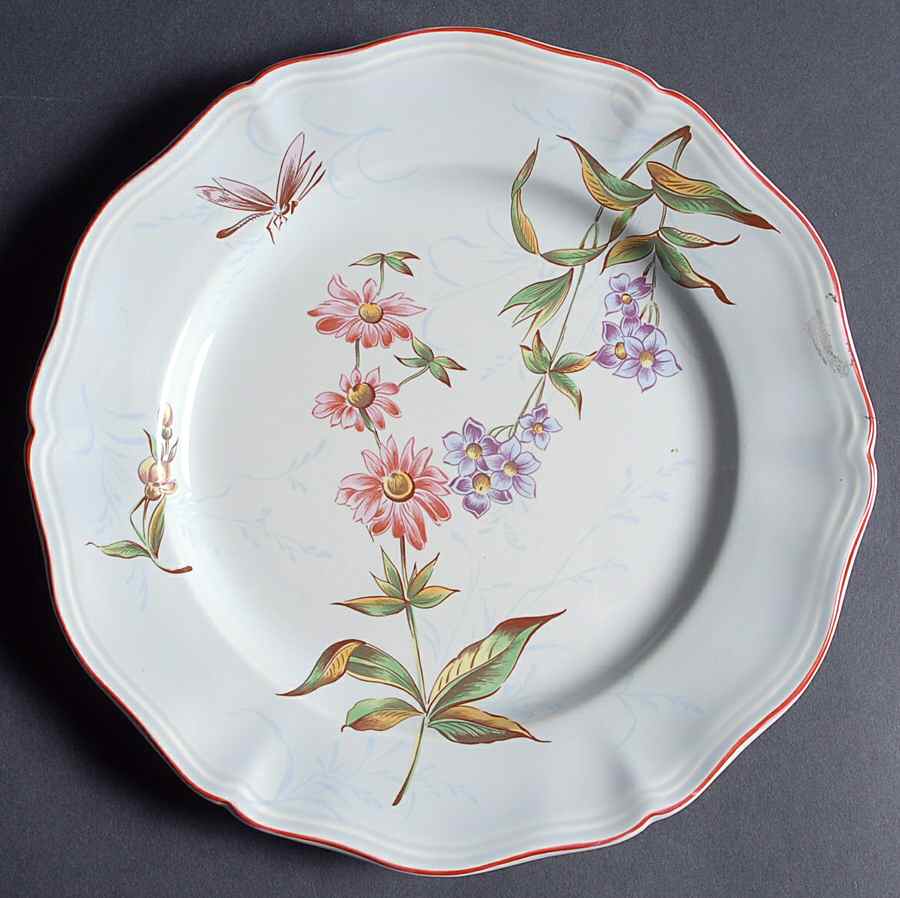 Libellule Dinner Plate by Luneville-1