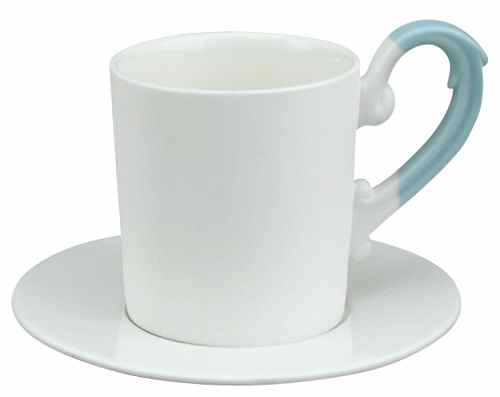 Miix Blue Espresso Cup and Saucer Set by Lynn's China-1