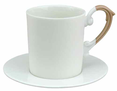 Miix Brown Flat Cup & Saucer Set by Lynn's China-1