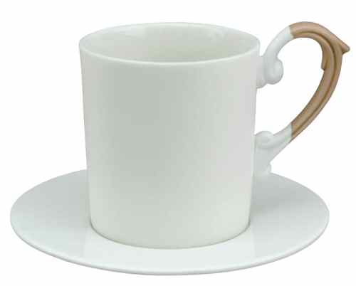 Miix Brown Espresso Cup and Saucer Set by Lynn's China-1
